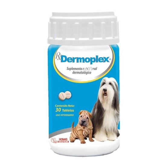 Imagen de Suplemento nutricional dermatológico para perros Dermoplex 30 tabletas