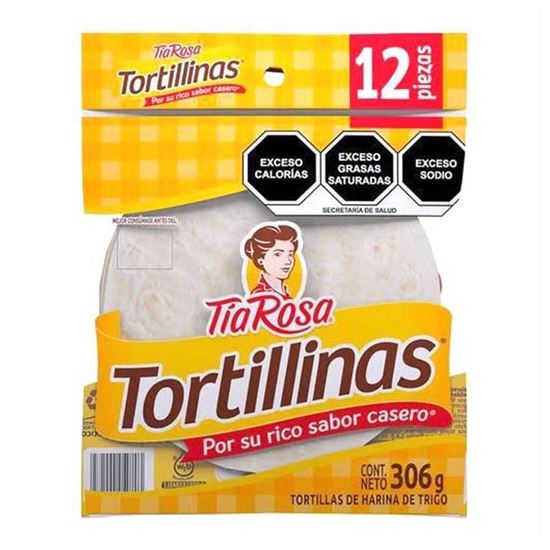 Imagen de Tortillas de harina Tortillinas Tía Rosa 306g (12 pzas)