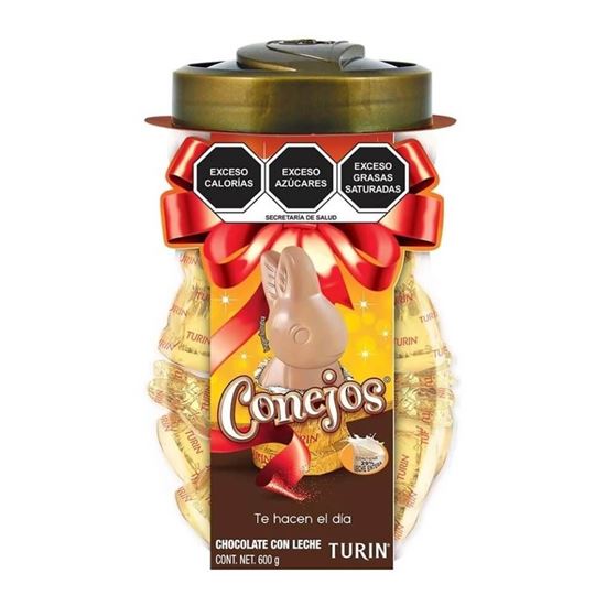 Imagen de Chocolate con leche Turín Conejos vitrolero 600g