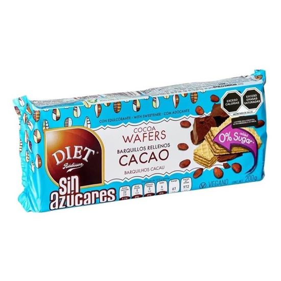 Imagen de Barquillos rellenos de cacao DIET Radisson 200g