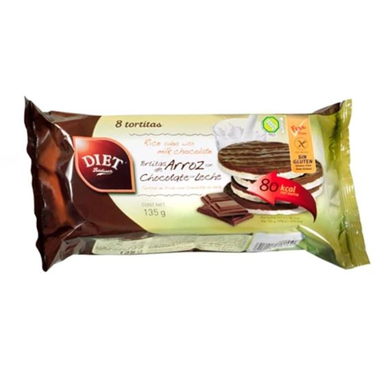 Imagen de Tortitas de arroz con chocolate con leche DIET Radisson 135g