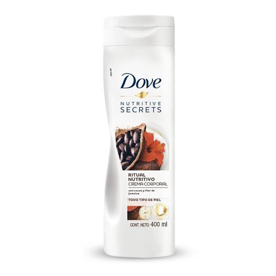 Imagen de Crema corporal con cacao y flor de jamaica Dove ritual nutritivo 400ml