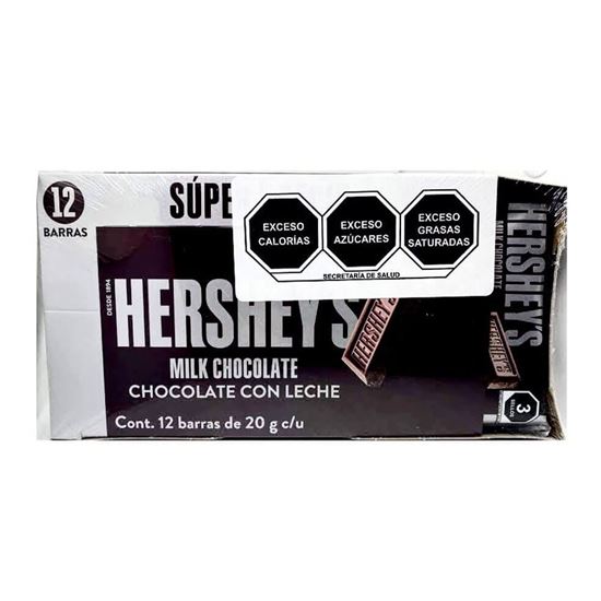 Imagen de Chocolate con leche Hershey's 12 barras de 20g c/u
