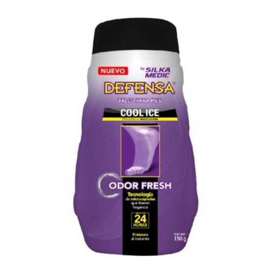 Imagen de Talco para pies defensa odor fresh cool ice Silka Medic 150g