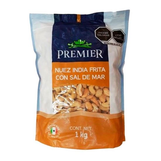 Imagen de Nuez de la India frita con sal de mar Premier bolsa resellable 1kg