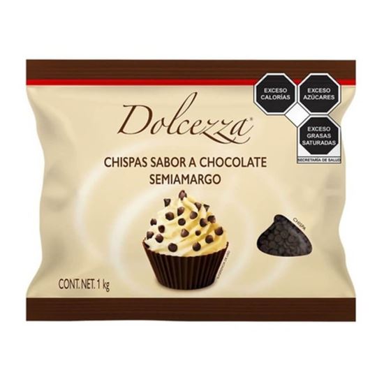 Imagen de Chispas sabor chocolate semiamargo para repostería Turín Dolcezza 1kg