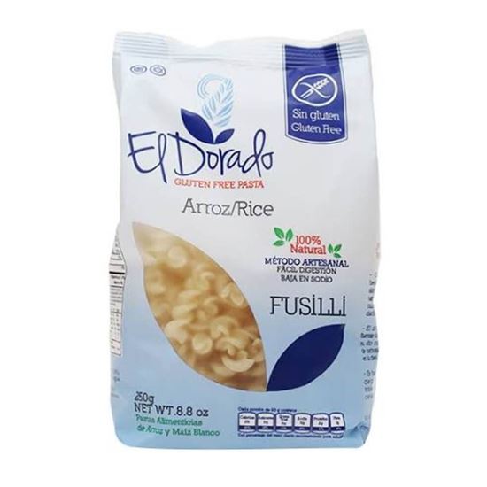 Imagen de Pasta artesanal de arroz sin gluten fusilli El Dorado 250g