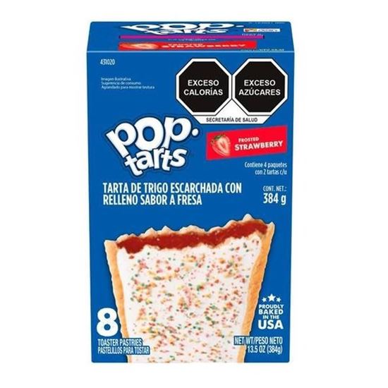 Imagen de Kellogg's Pop Tarts con relleno de fruta sabor fresa 8 pzas (384g)