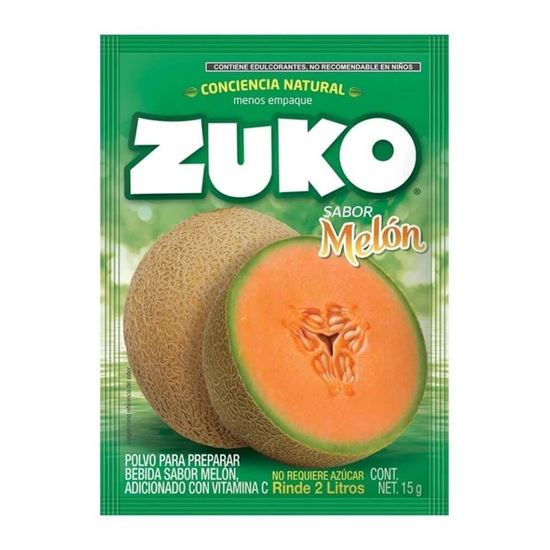 Imagen de Polvo para preparar bebida sabor melón Zuko 13g