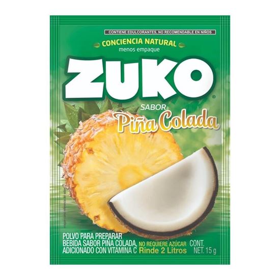 Imagen de Polvo para preparar bebida sabor piña colada Zuko 13g