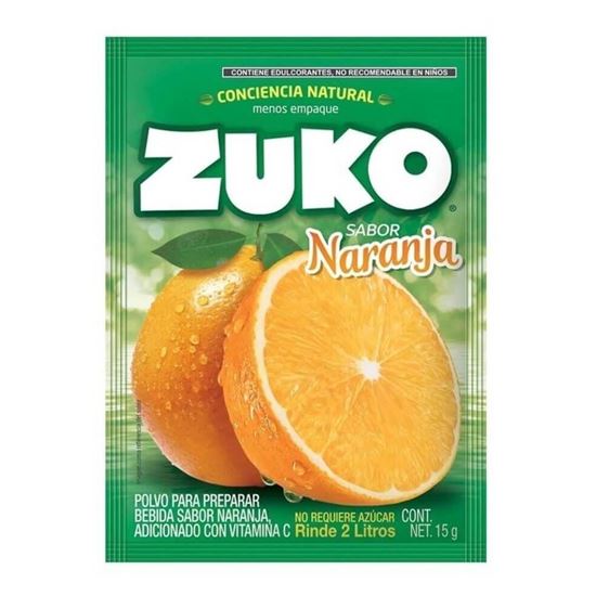 Imagen de Polvo para preparar bebida sabor naranja Zuko 13g