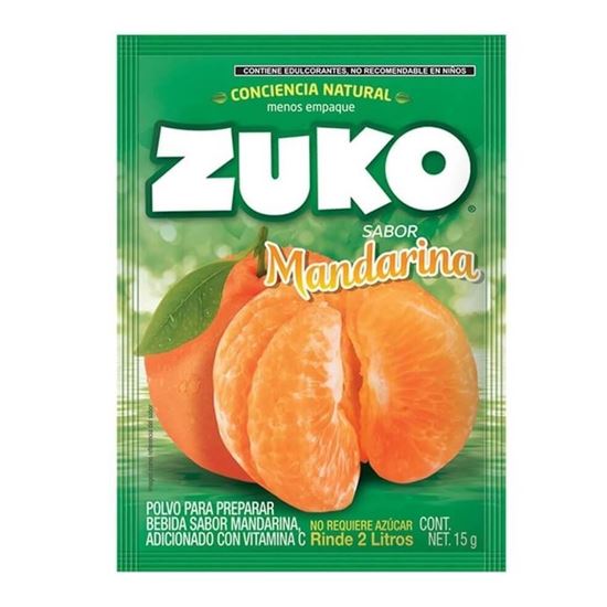 Imagen de Polvo para preparar bebida sabor mandarina Zuko 13g