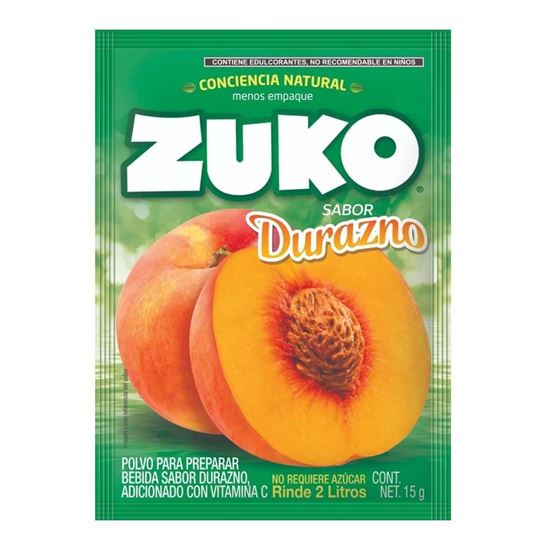 Imagen de Polvo para preparar bebida sabor durazno Zuko 13g