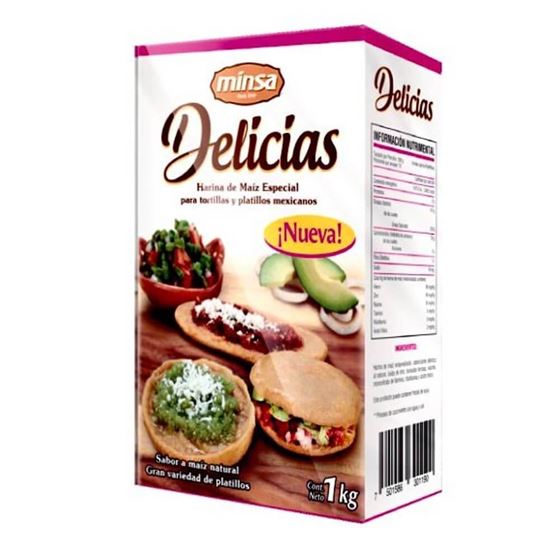 Imagen de Harina de maíz nixtamalizado Delicias Minsa 1kg