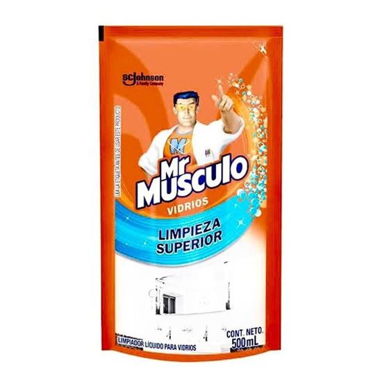 Imagen de Limpiador líquido para vidrios Mr Músculo Vidrios doypack 500ml