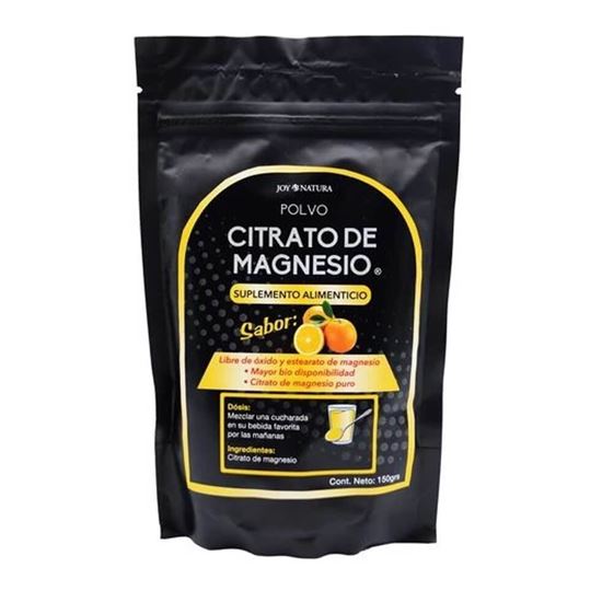 Imagen de Suplemento alimenticio citrato de magnesio en polvo sabor naranja Joy Natura 150g