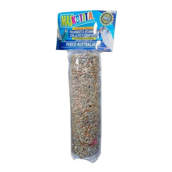 Imagen de Palanqueta vitaminada con alpiste compuesto adicionado con papaya para perico australiano Maskotita