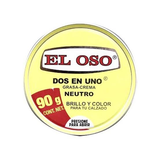 Imagen de Grasa-crema dos en uno para calzado color neutro El Oso 90g