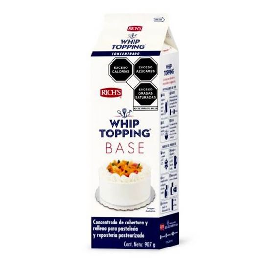 Imagen de Concentrado de cobertura y relleno pasteurizado base Rich's Whip Topping 907g