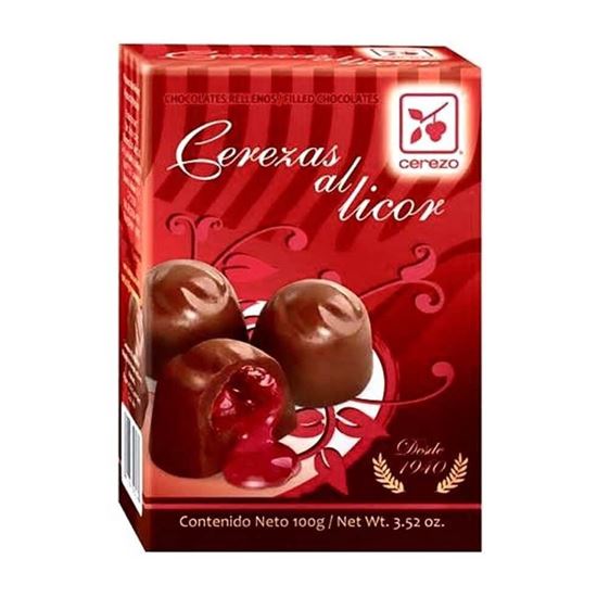 Imagen de Chocolates rellenos con cerezas Cerezo Cerezas al licor 100g
