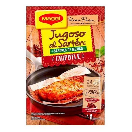 Imagen de Hojas sazonadoras Maggi jugoso al sartén sabor chipotle (4 hojas de 6g c/u)
