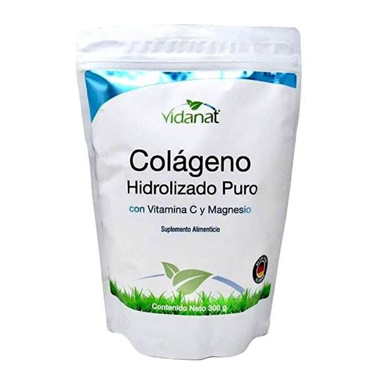 Imagen de Suplemento alimenticio colágeno hidrolizado puro con vitamina C y magnesio Vidanat 300g