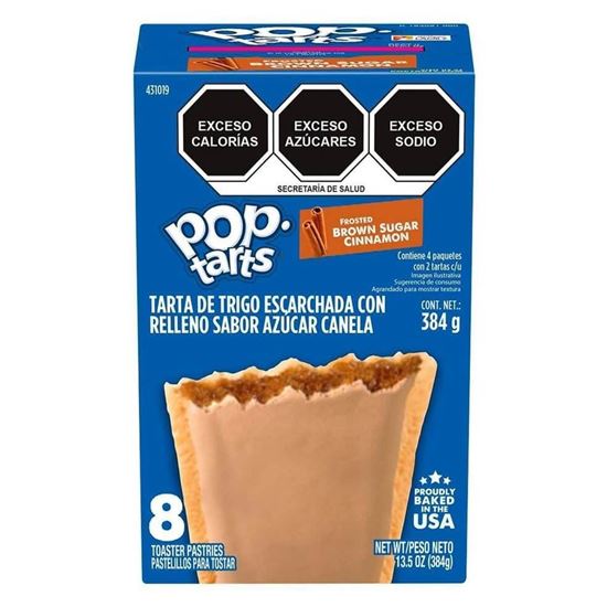 Imagen de Kellogg's Pop Tarts con relleno de azúcar mascabado y canela 8 pzas (384g)
