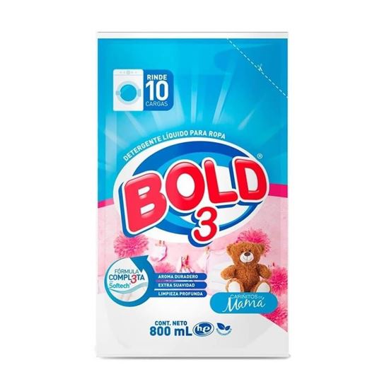 Imagen de Detergente líquido Bold 3 cariñitos de mamá 800ml