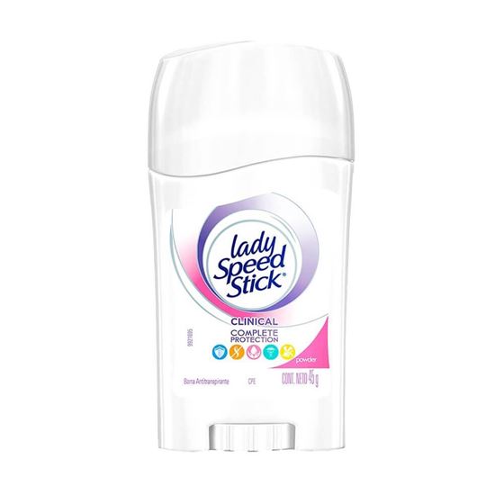 Imagen de Antitranspirante en barra Lady Speed Stick clinical complete antibacterial 45g