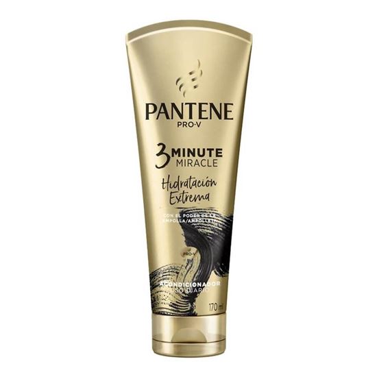 Imagen de Acondicionador fortalecedor diario Pantene Pro-V 3 Minute Miracle Hidratación Extrema fórmula nutri-perlas 170ml