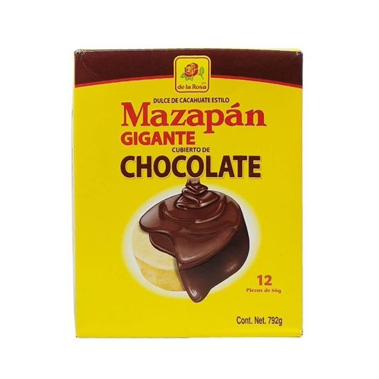 Imagen de Mazapán gigante cubierto de chocolate de la Rosa 12 pzas (792g)