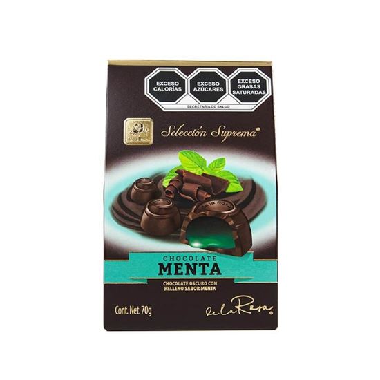 Imagen de Chocolate oscuro con relleno sabor menta De la Rosa Selección Suprema 70g