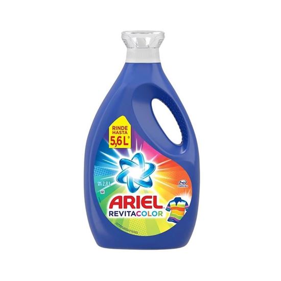 Imagen de Detergente líquido para ropa blanca y de color Ariel Concentrado Revitacolor 2.8L