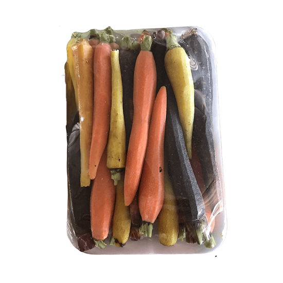 Imagen de Zanahoria rústica de colores limpia en charola (500g aprox.)