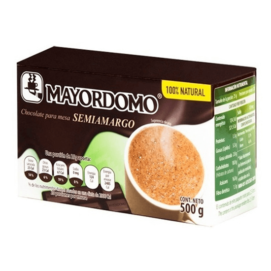 Imagen de Chocolate semiamargo en tablillas Mayordomo 500g