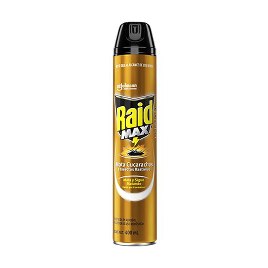 Imagen de Insecticida en aerosol Raid Max mata cucarachas 400ml