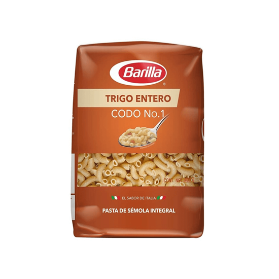 Imagen de Pasta de trigo entero Barilla codo N°1 400g