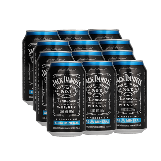 Imagen de Bebida Jack Daniel's con agua mineral 12 latas de 350 ml c/u