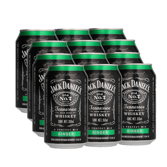 Imagen de Bebida Jack Daniel's ginger 12 latas de 350 ml c/u