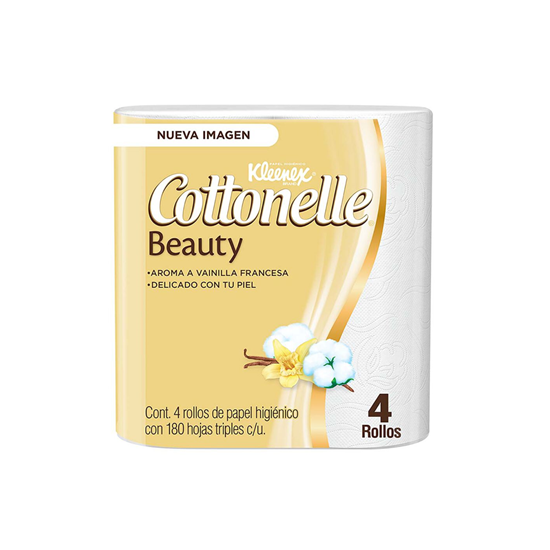 Imagen de Papel higiénico Kleenex Cottonelle Beauty 4 rollos