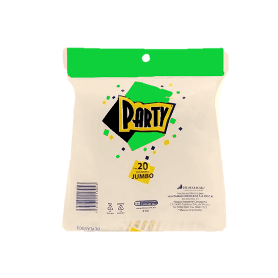 Imagen de Cucharas jumbo degradables Party pack 20 pzas