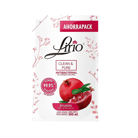 Imagen de Jabón liquido Lirio antibacterial fusión granada pouch 500ml