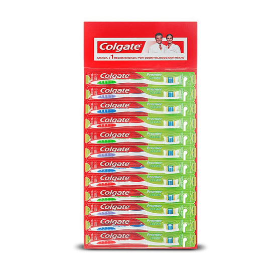 Imagen de Cepillo dental Colgate Premier Clean paquete de 12 pzas