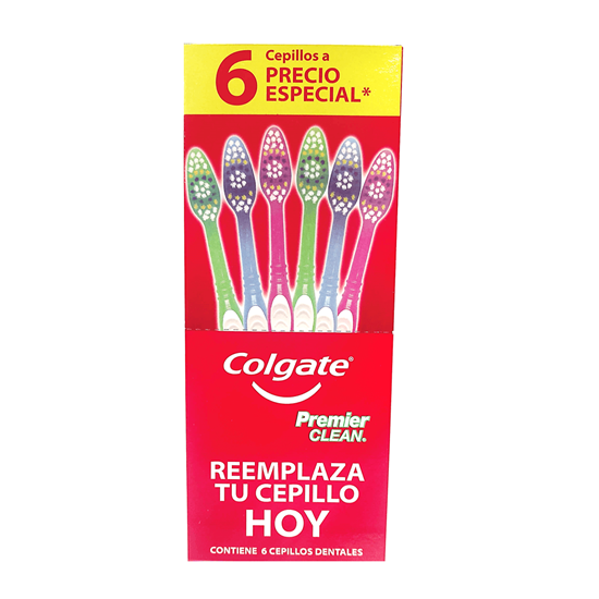 Imagen de Cepillo dental Colgate Premier Clean paquete de 6 pzas