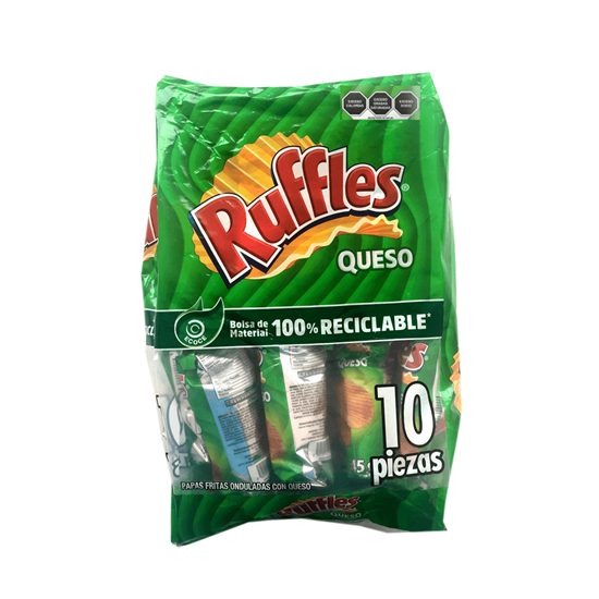 Imagen de Ruffles de queso bolsa con 10 pzas de 45g c/u