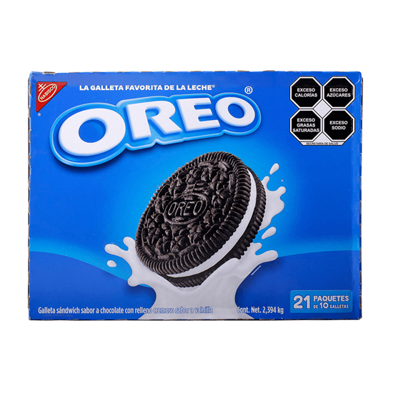 Imagen de Galletas Oreo 21 paquetes de 10 pzas c/u (2.394kg)