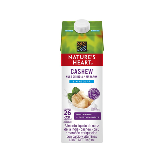 Imagen de Alimento líquido cashew (nuez de la india/marañón) sin azúcar Nature's Heart 946ml