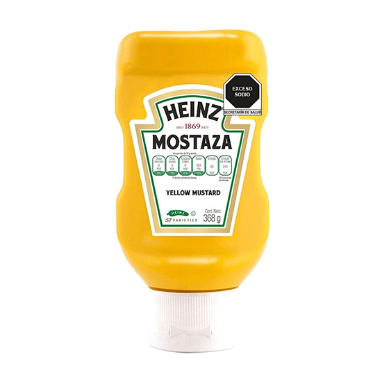 Imagen de Mostaza Heinz Yellow Mustard Original squeeze 368g