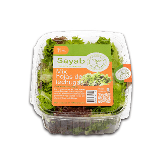 Imagen de Mix hidropónico de hojas de lechugas (maple baby, italiana, maple morada) Sayab domo 200g