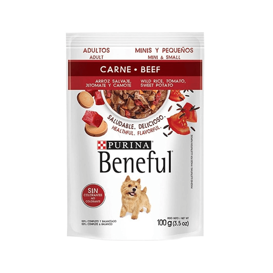 Imagen de Alimento para perros adultos minis y pequeños sabor carne Beneful 100g